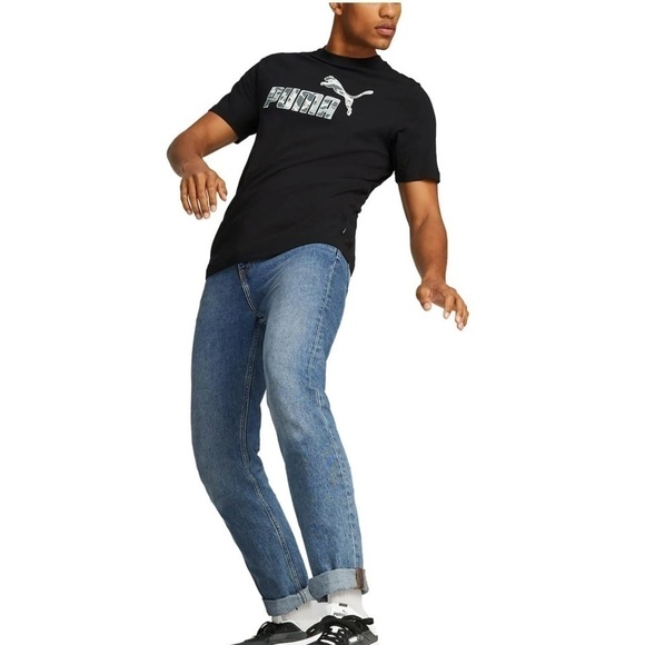 Puma Mens Grey Short Sleeve T Shirt Tee Size XL Casual Logo Graphic Crewneck - Picture 6 of 13